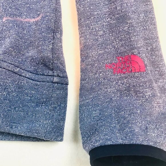 The North Face Chambray Blue And Purple Cowl Neck Sweatshirt - Women’s Small - Picture 4 of 11